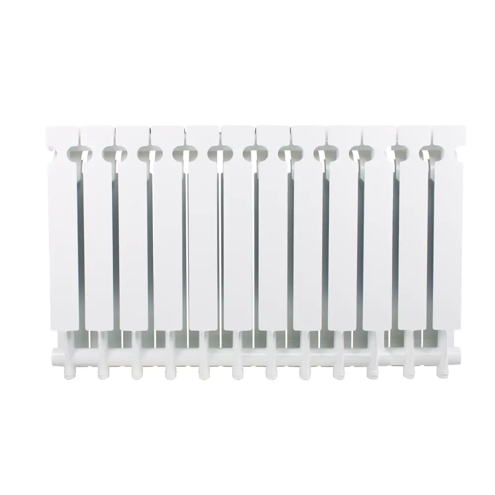 Радиатор секционный Equation Aluminium 500/96 12 секций боковое подключение алюминий белый STLM-2175040 - Вид №2