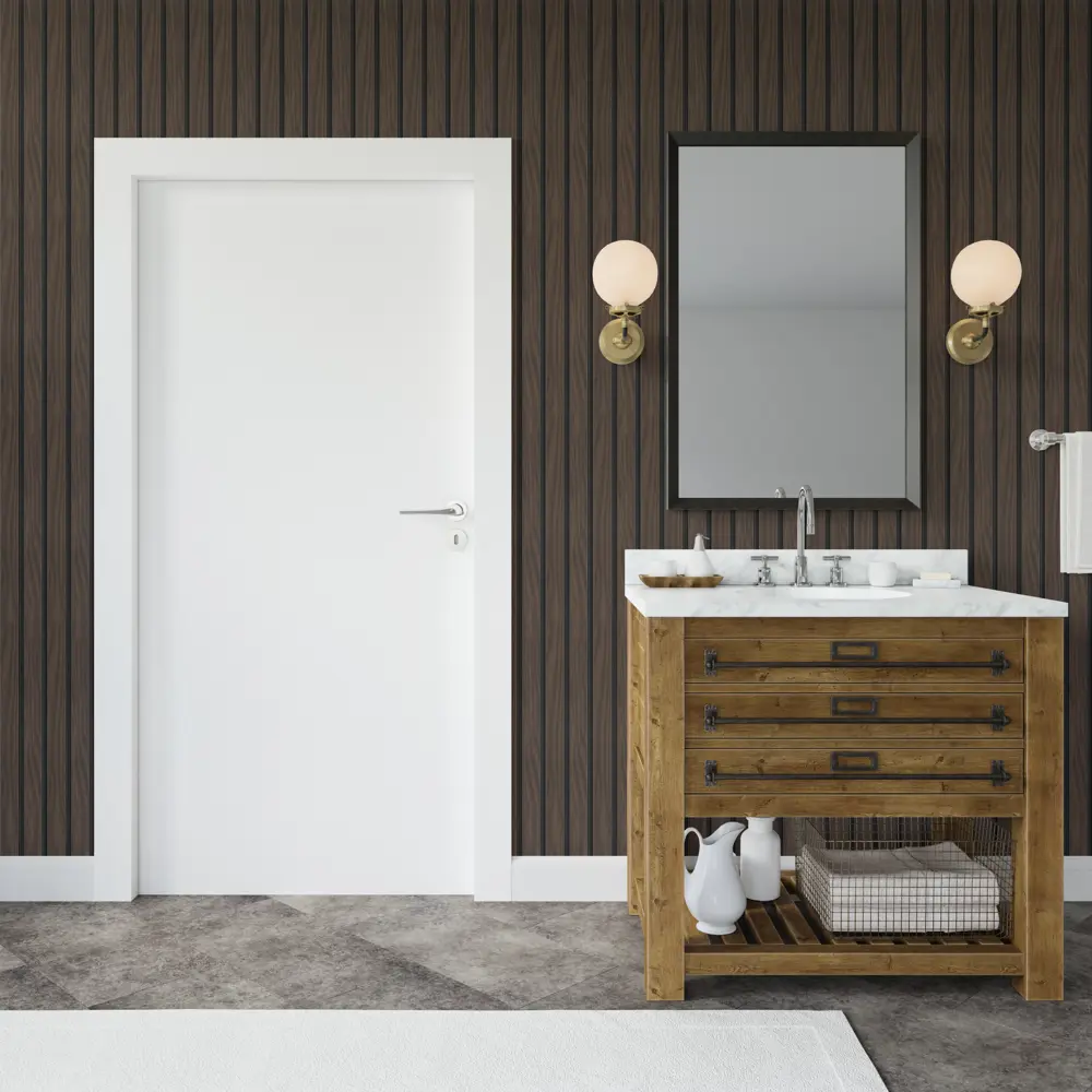 Стеновая панель ПВХ 3D махагон 2700x120x10 мм 0.324 м² 89359731 STLM-2178834 Santreyd  - Вид №1