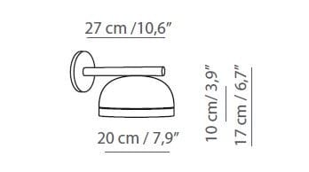 Настенный светильник из латуни с фиксированным кронштейном Tooy Molly ARCH-00056534 - Вид №2