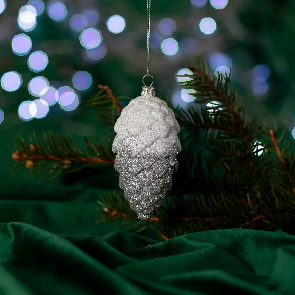 82279171 Украшение новогоднее «Шишка», 5 см, пластик, цвет серебро STLM-1536218 Santreyd 