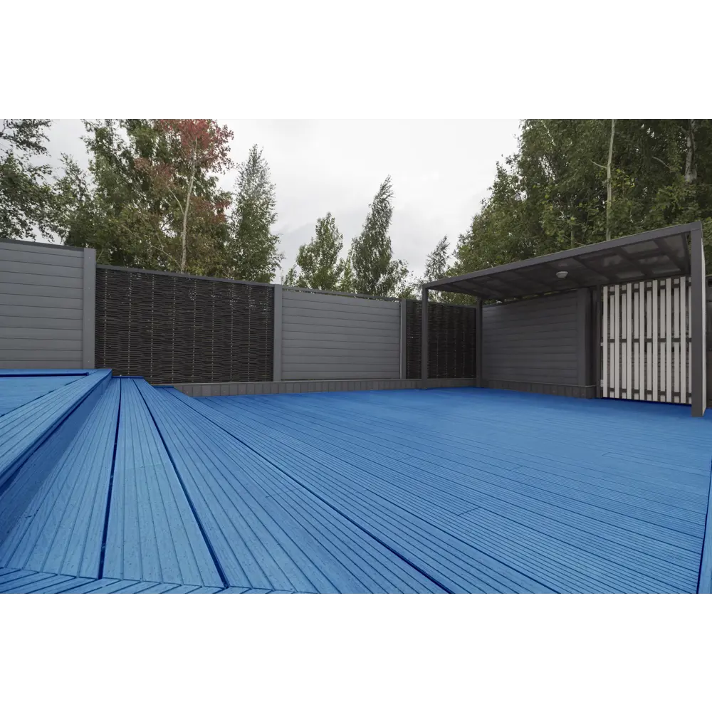 Террасная доска ДПК MultiDeck цвет Лазурь 3000x150x27 мм Вельвет 0.45 м² МУЛЬТИДЕК STLM-2124408 - Вид №12