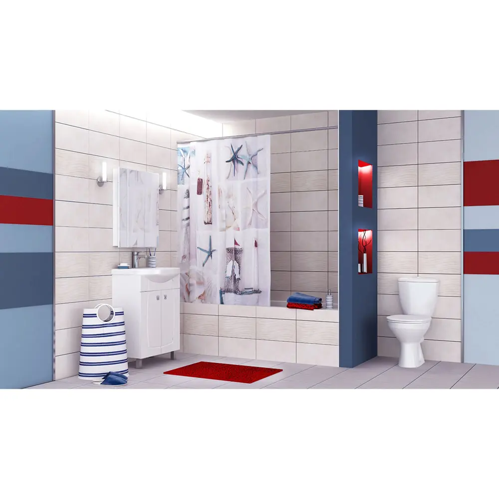 Плитка наcтенная «Белая волна» 20х40 см 1.58 м2 цвет белый LB CERAMICS STLM-2065300 - Вид №3