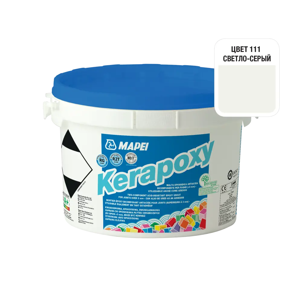 Затирка эпоксидная Mapei Kerapoxy 110 цвет светло-серый Манхеттен 2 кг Без серии STLM-2091827 - Вид №1