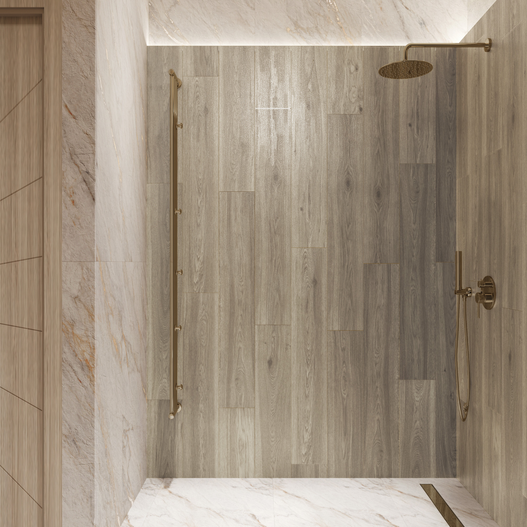 Керамогранит MORDIC WOOD ASH 20х120 Creanza CW-RT15-B 