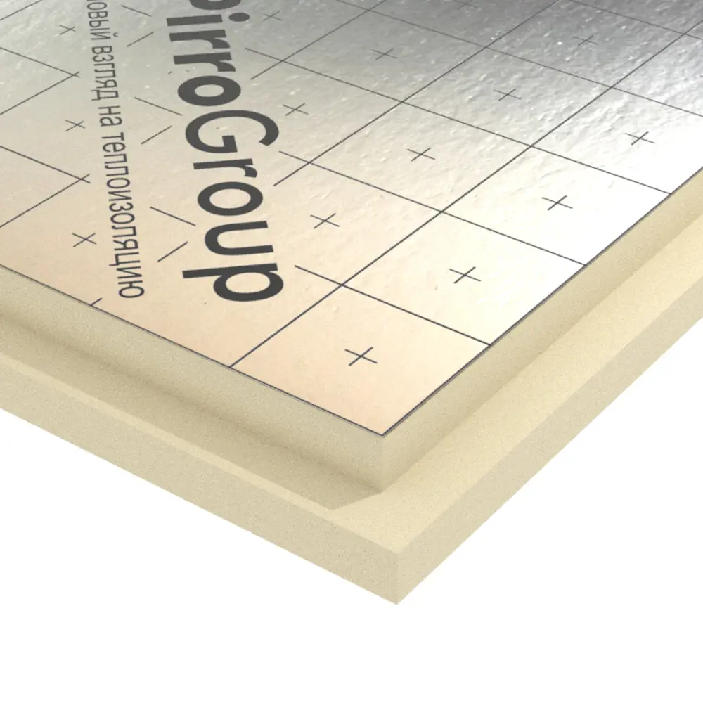 Теплоизоляционная PIR-плита 30 мм PIRROGROUP Universal 585x1185 мм 0.693 м² STLM-2064936 - Вид №1