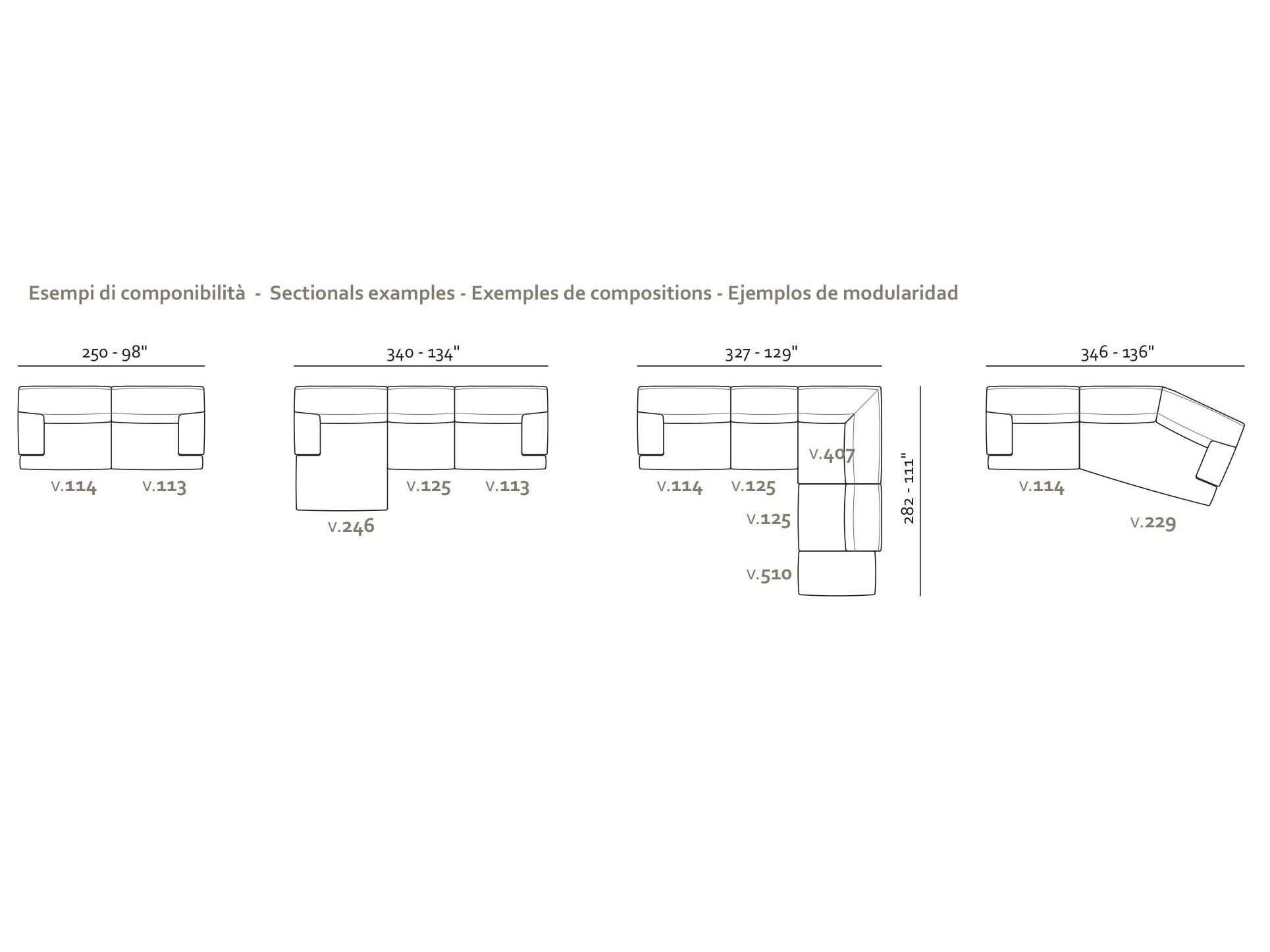 3-местный диван из нубука Max Divani NUVOLA ARCH-00151914 - Вид №9