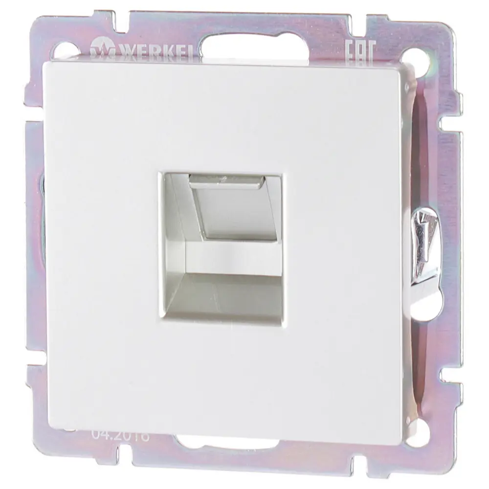 Телефонная розетка встраиваемая Werkel RJ11, цвет серебряный Встраиваемые механизмы STLM-2068193 - Вид №2