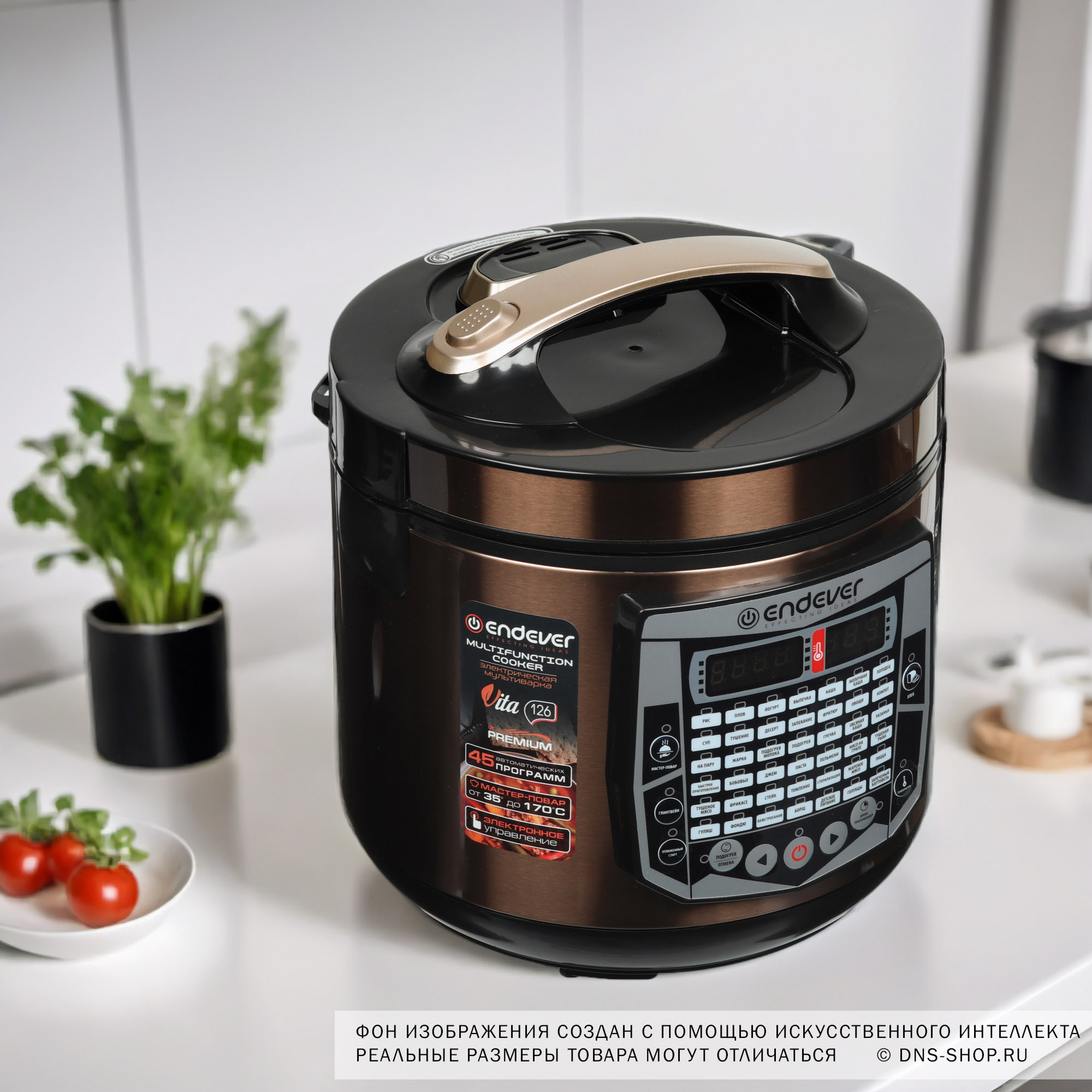 9091425 Мультиварка Endever Vita-126 коричневый STDN-0035232 - Вид №12