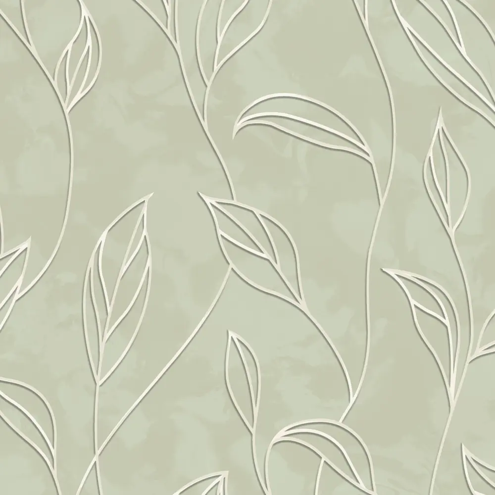 Обои флизелиновые Wallsecret Liola с растительным рисунком, зеленые, 1.06 м 89423682 STLM-1564294 - Вид №1