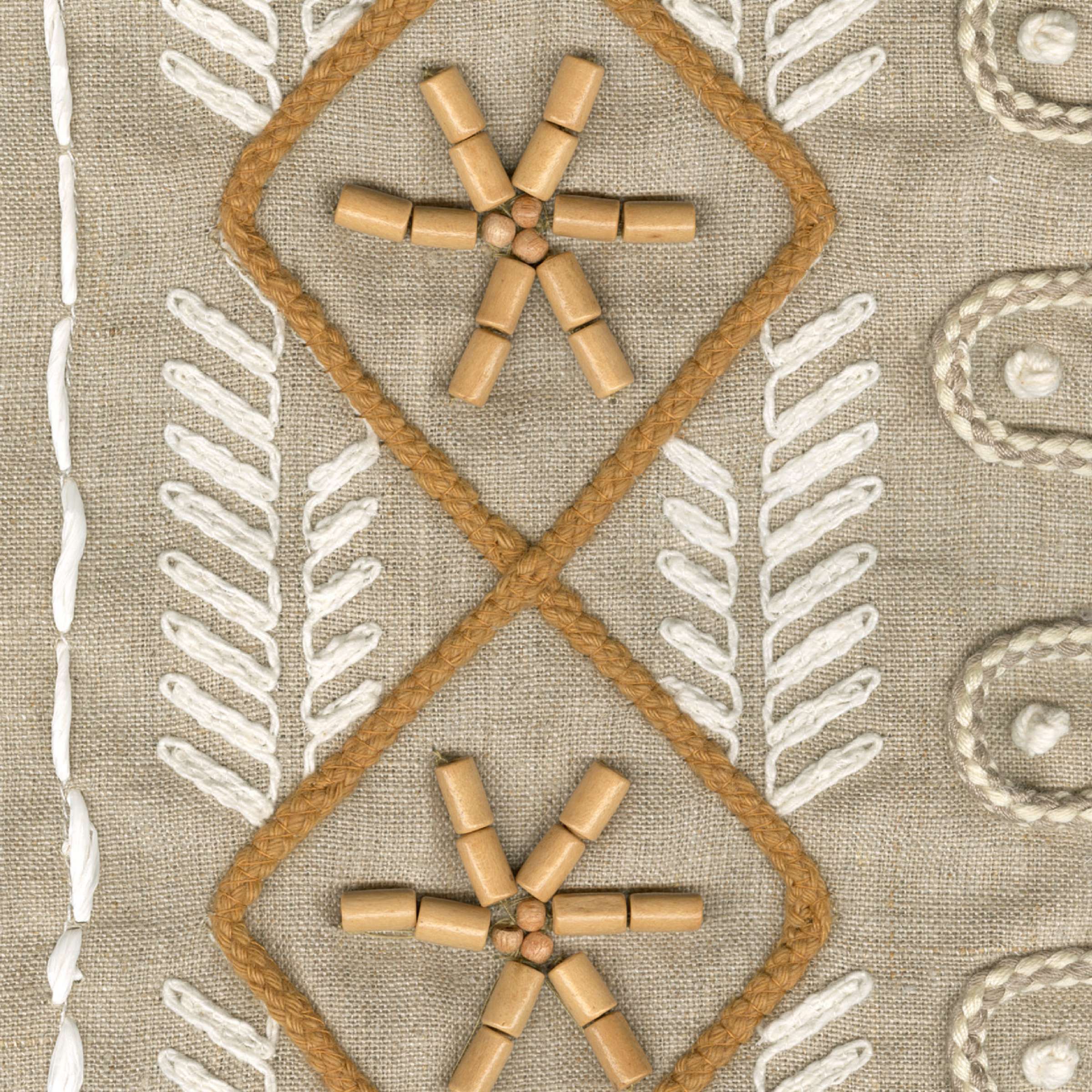 Льняная вышитая ткань Élitis Baléares ARCH-00023483 - Вид №8