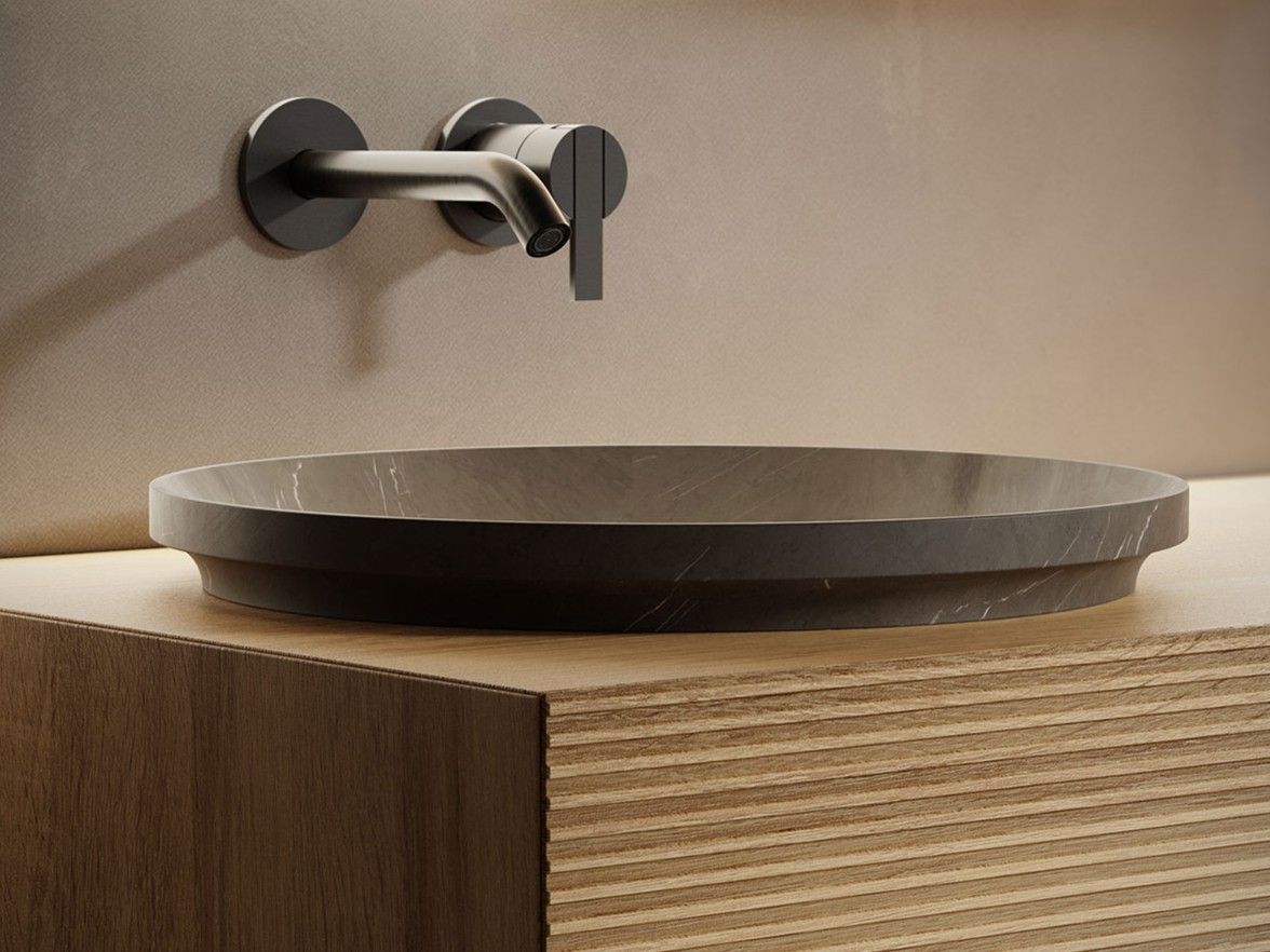 Полукруглый мраморный умывальник Inbani ARCH-00001043