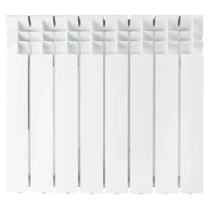 Радиатор Тепломир 500/96 8 секций боковое подключение алюминий белый