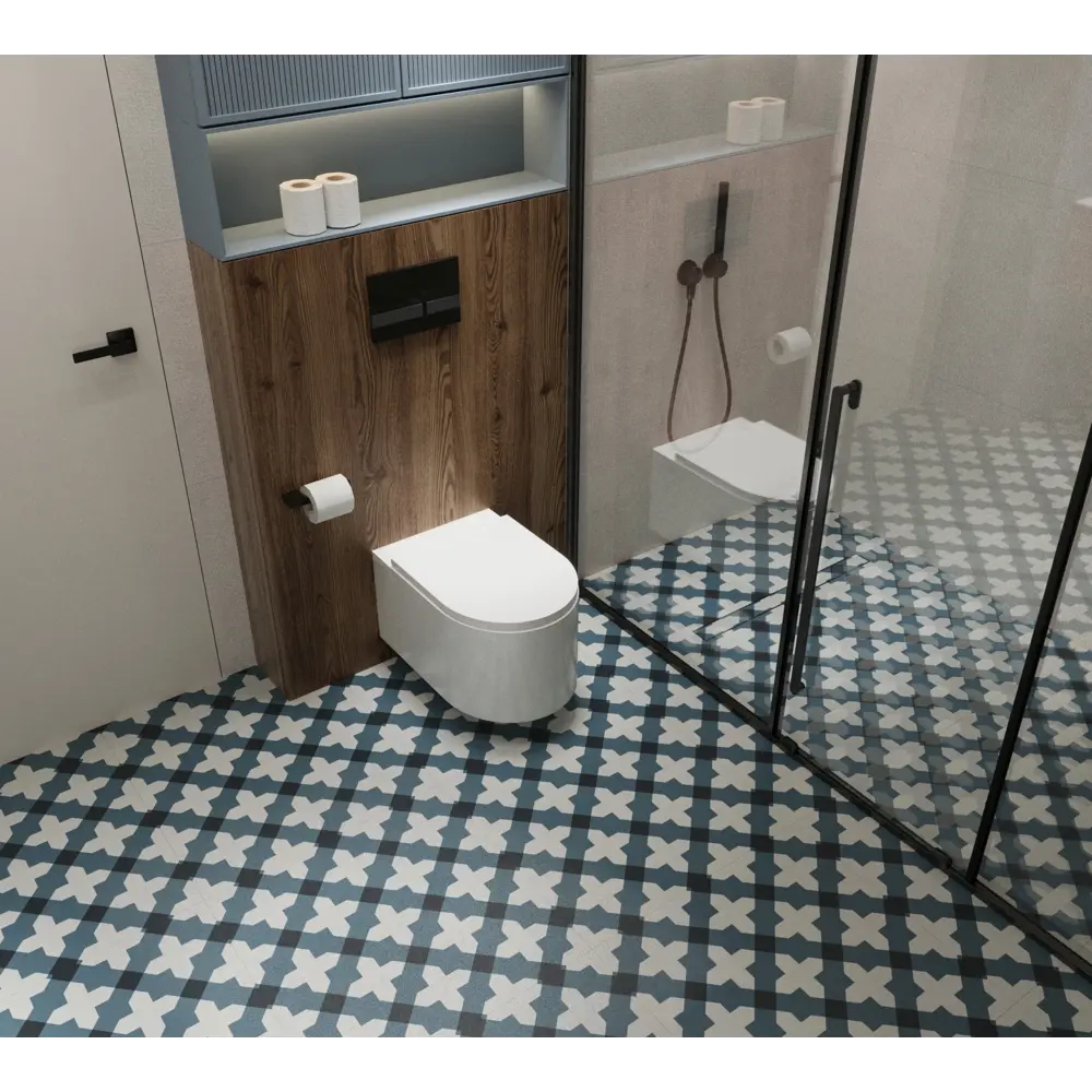 Глазурованный керамогранит Arcadia Ceramica Oxo hunter 60x60 см 1.44 м² матовый цвет бежево-синий MOROCCAN STLM-2182060 - Вид №2