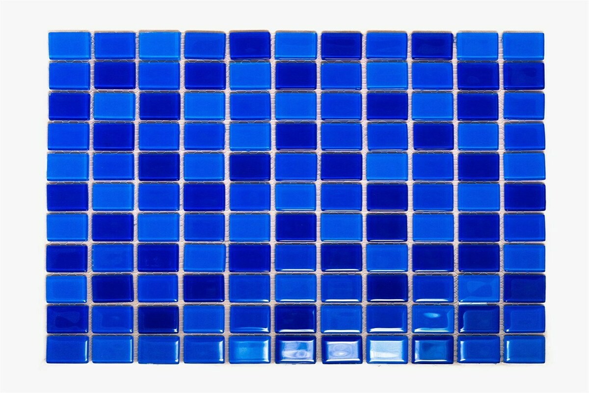 91024916 Мозаика стеклянная FA021.022.023 30х30см цвет синий стекло STLM-0445998 KERAMOGRAD