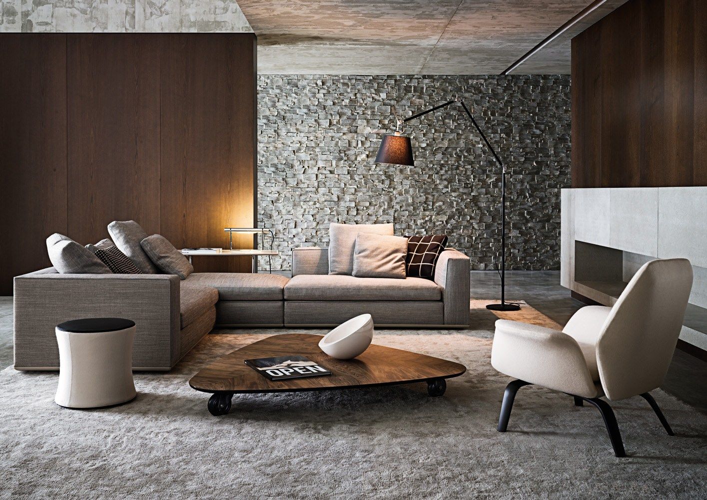 Съемный диван из ткани Minotti Powell ARCH-00005325 - Вид №7