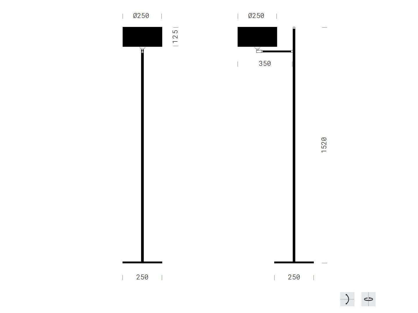 Светодиодный торшер Renzo Serafini ASTA VERTICALE CON TESSUTO ARCH-00067855 - Вид №2
