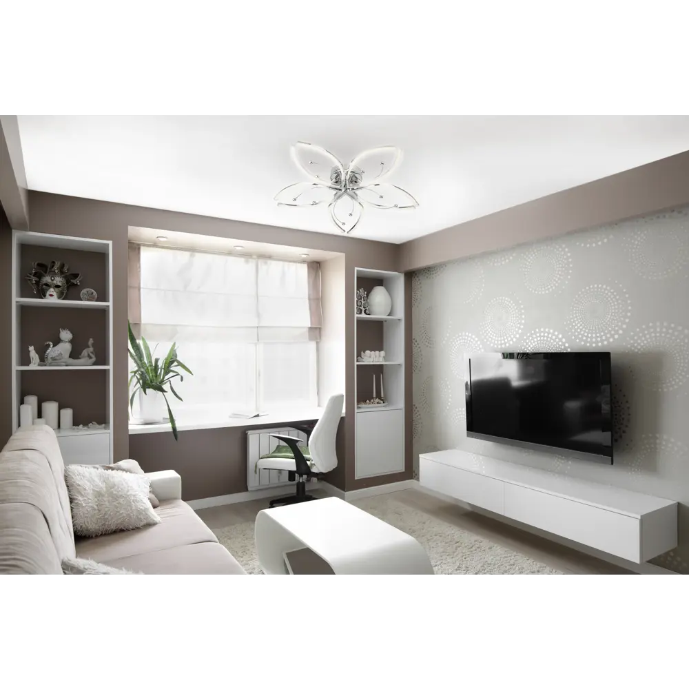 Люстра светодиодная Eurosvet Fiona 90056/5, 25 м², цвет хром STLM-2104565 - Вид №9