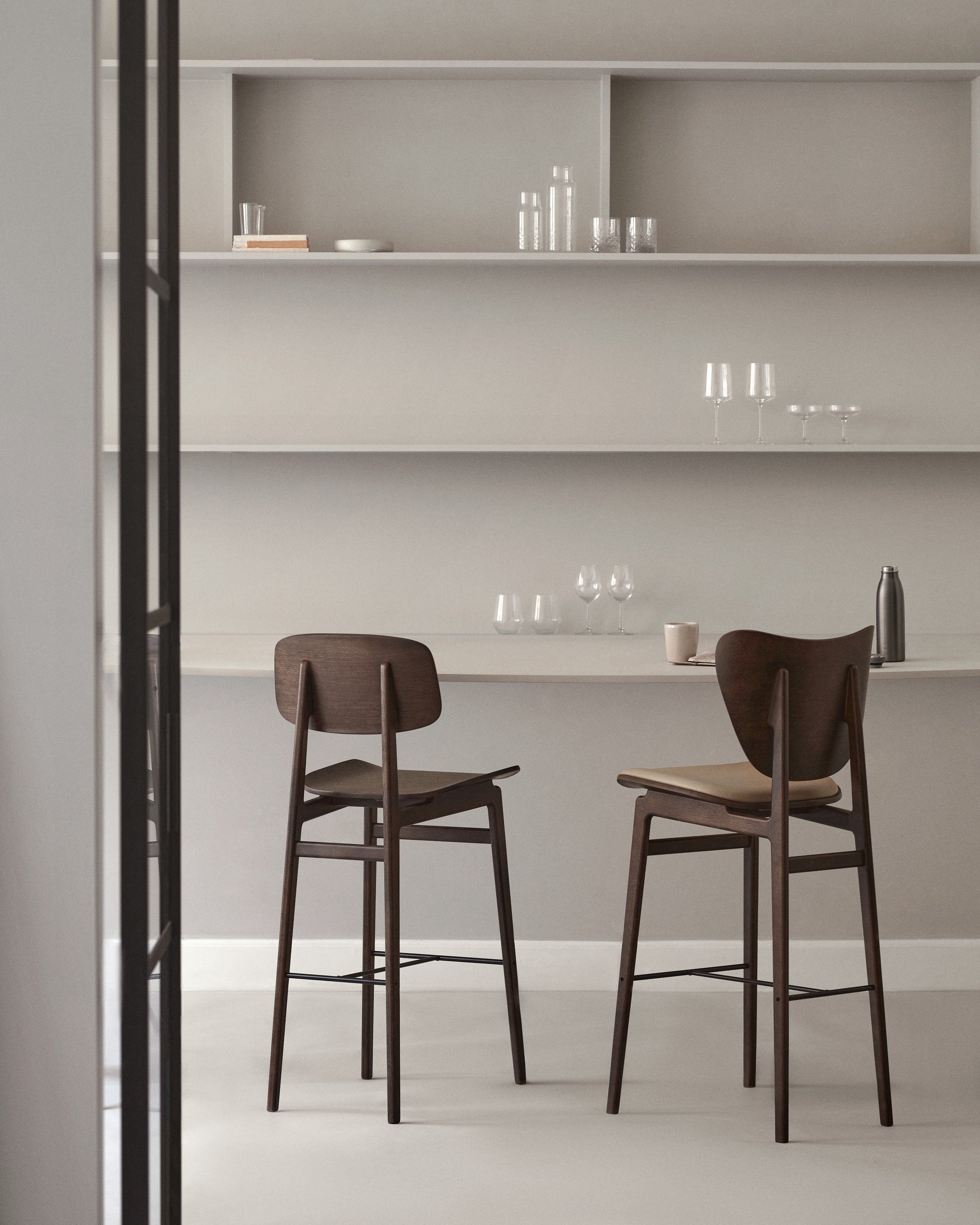 Дубовый барный стул со встроенной подушкой и спинкой NORR11 NY11 ARCH-00109099 - Вид №54