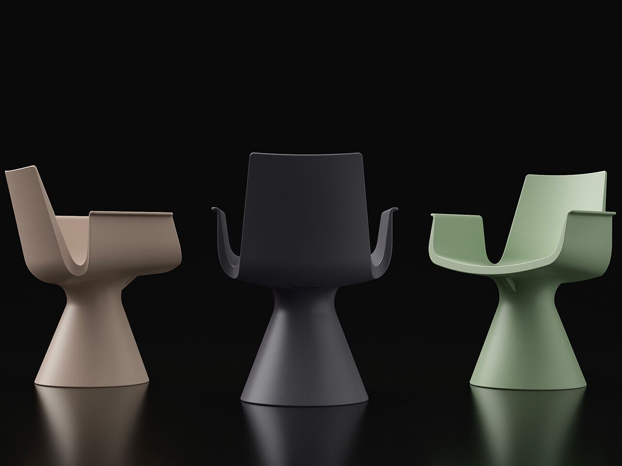 Полиэтиленовое садовое кресло с подлокотниками Lyxo Design LIRA ARCH-00142705 - Вид №2