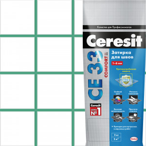 Затирка для узких швов CE 33 «Comfort» 2 кг цвет зелёный CERESIT