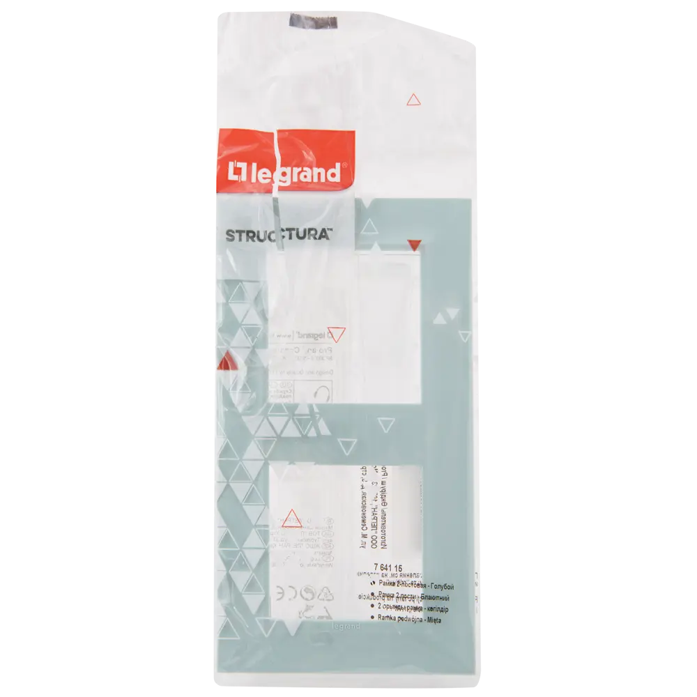 Рамка Legrand Structura для розеток и выключателей, 2 поста, матовая голубая 82064617 STLM-0018607 - Вид №4