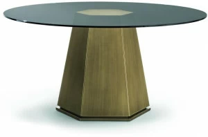 Frigerio Salotti Круглый стол из дерева и стекла