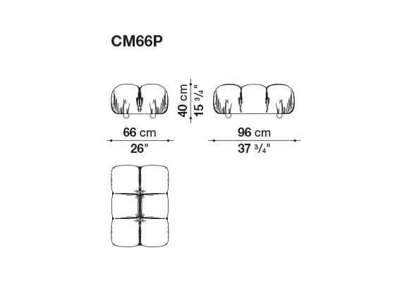 Модульный кожаный диван capitonné B&B Italia Хамелеонда ARCH-00127086 - Вид №6