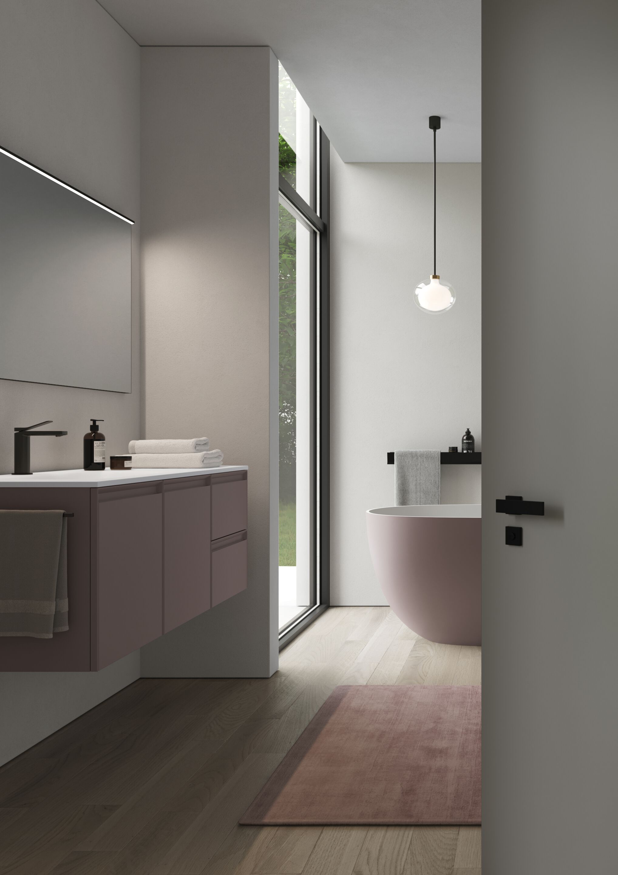 Подвесной шкаф для умывальника с зеркалом Ideagroup Play ARCH-00003141