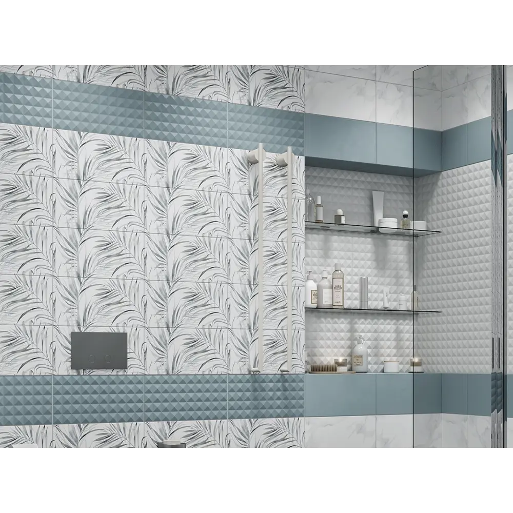 Плитка настенная рельефная Culto Asana Denim H 20x40 см 1.2 м² цвет сине-голубой STLM-2128943 - Вид №4