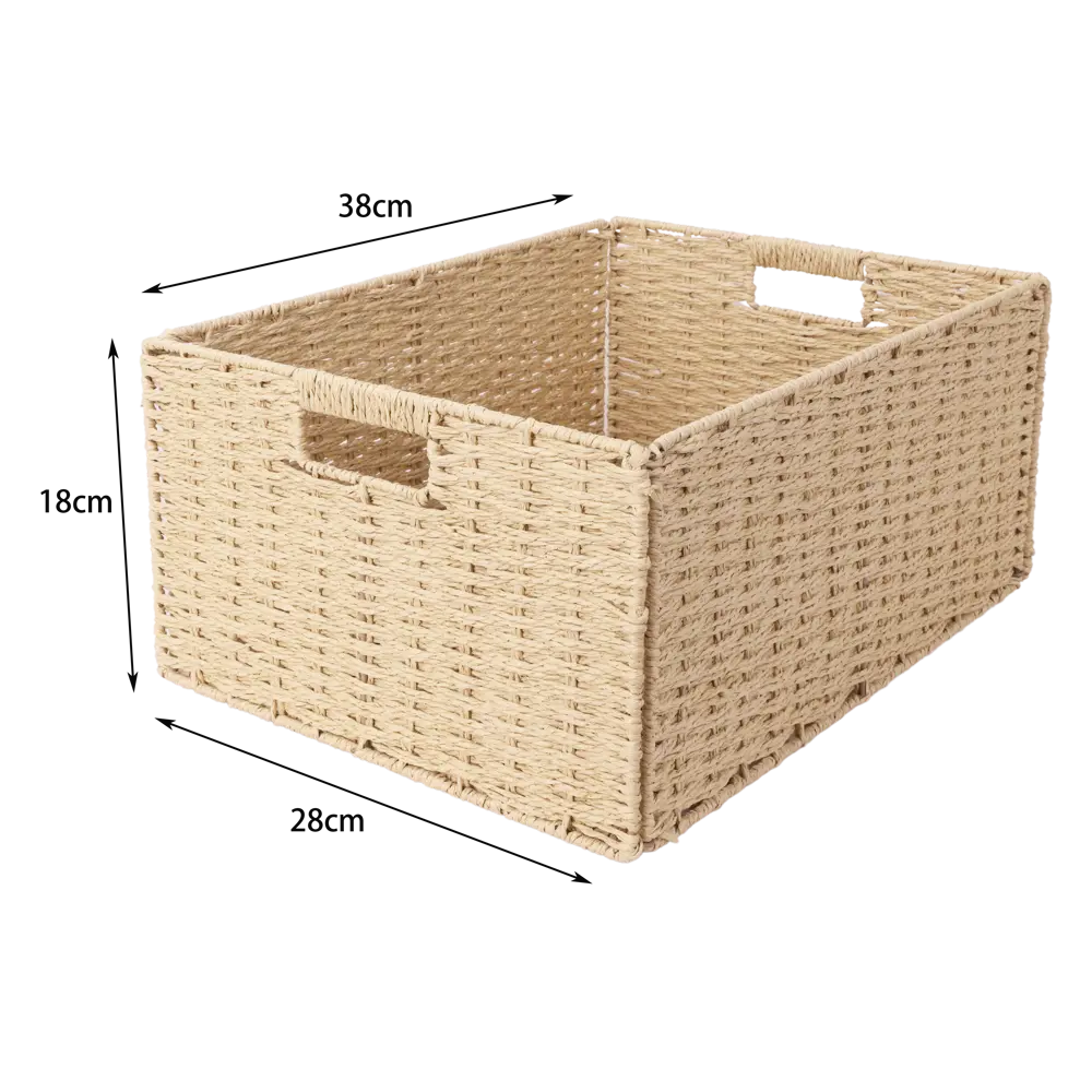 Корзина Konsensa 38x28x18 см бумага цвет бежевый 89439449 STLM-2095796 