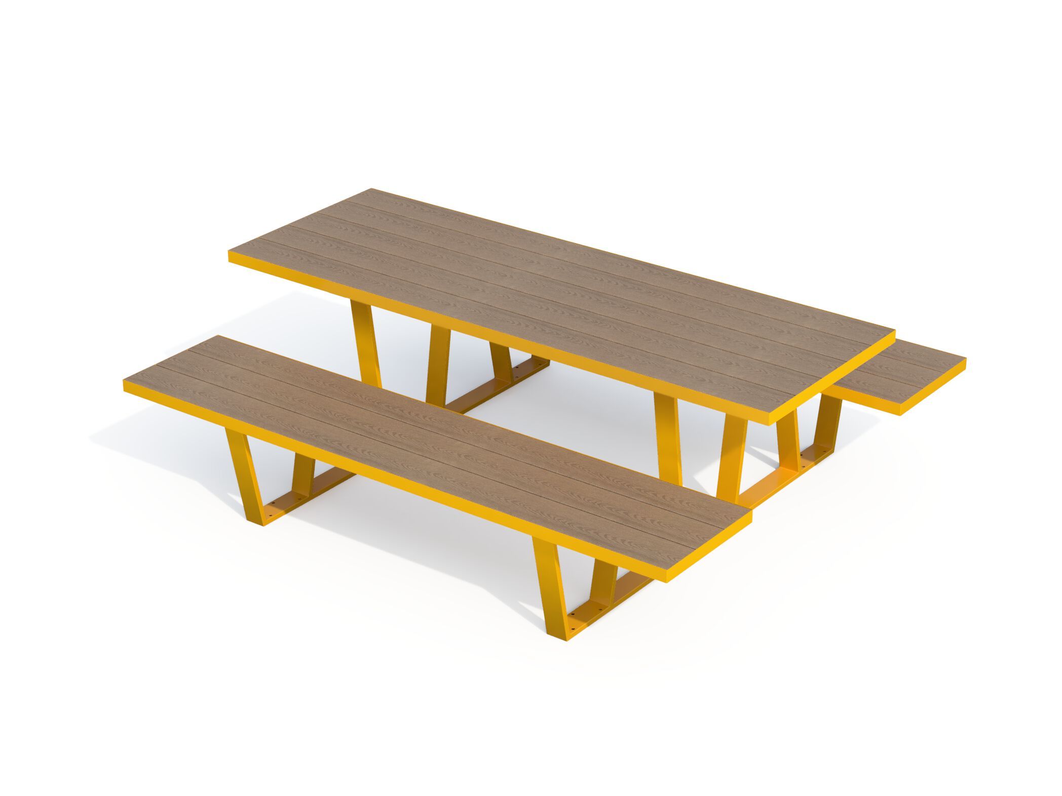 Прямоугольный стол для пикника WPC со встроенными скамейками Studio Città VOLT ARCH-00023585