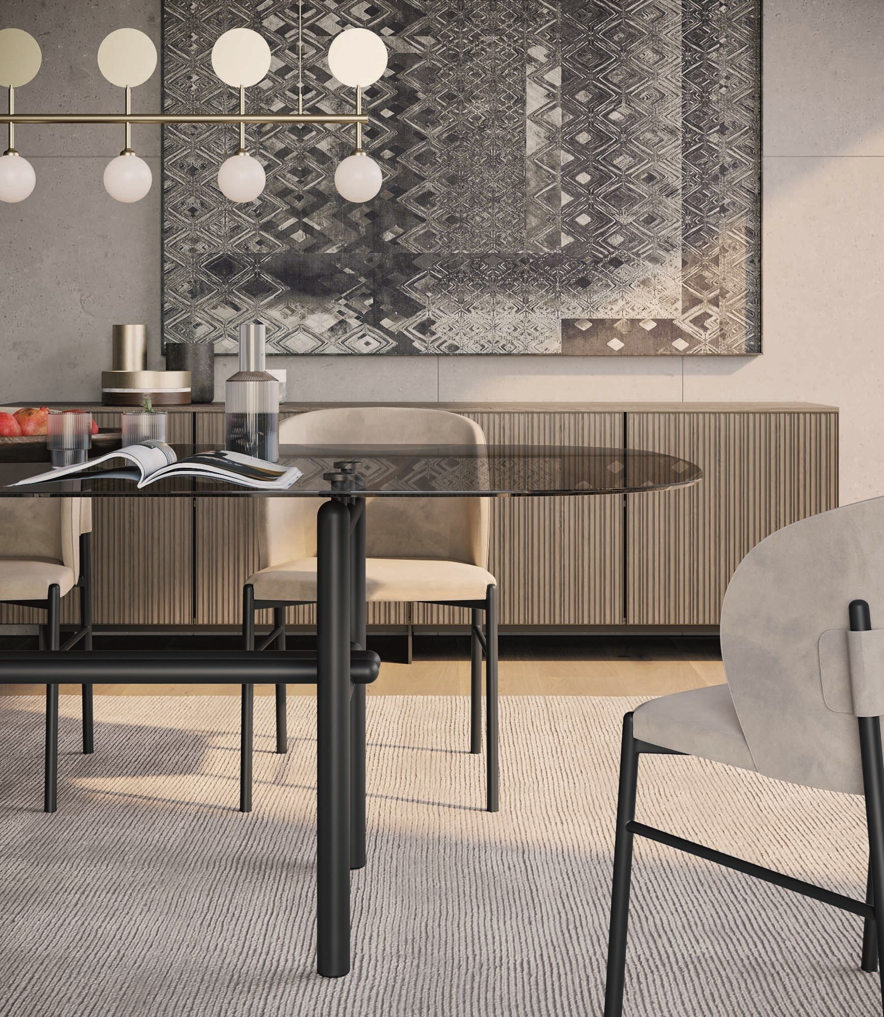 Стеклянный овальный стол Dall'Agnese Supernova ARCH-00098770 - Вид №3