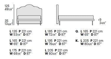Односпальная кровать из ткани Bolzan Dafne ARCH-00079853 - Вид №4