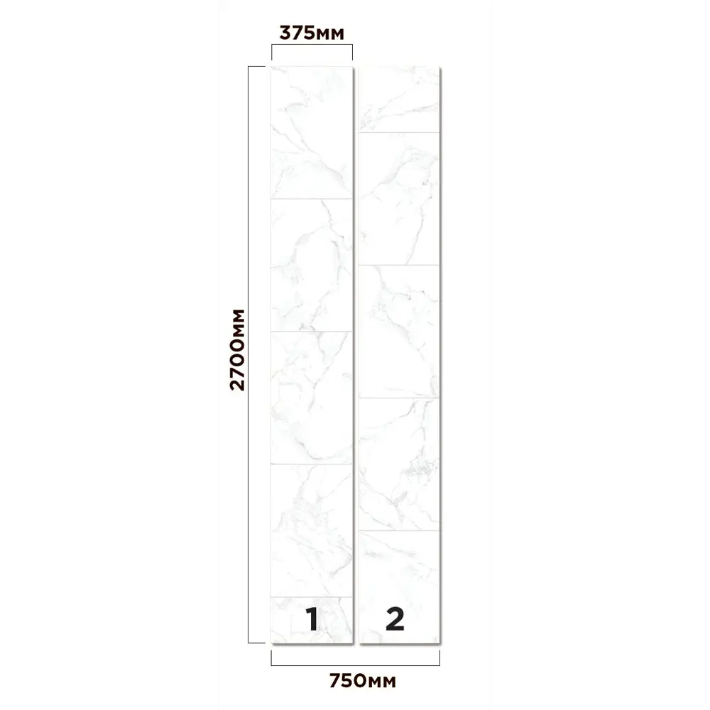 ARTENS Панели ПВХ «Белый мрамор» для стильной отделки стен 86360366 STLM-0068085 - Вид №4