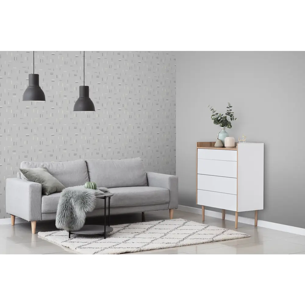 Флизелиновые обои Ateliero Palochki серые 1.06 м 89432697 STLM-1575120 - Вид №2