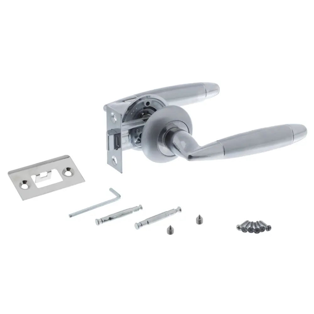 Комплект дверных ручек Inspire ZCL №2 53-L1/S1 без запирания, цвет хром STLM-2065158 - Вид №2