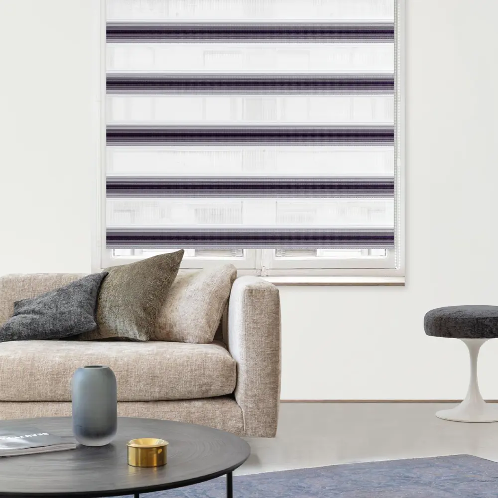 Штора рулонная день-ночь Palermo 100x250 см сиреневая MIAMOZA Д/н Palermo STLM-2070095 - Вид №2