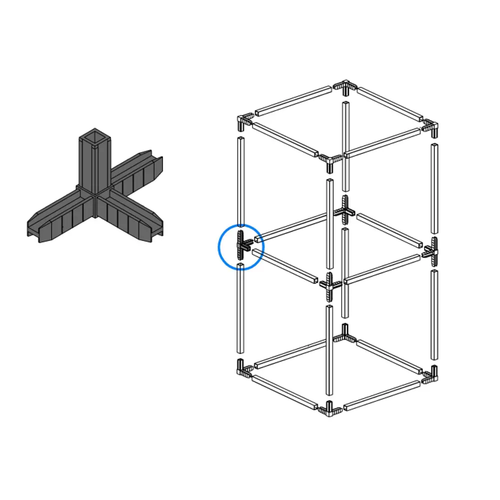 Коннектор Santreyd для мебельных систем - надежное соединение профилей 85499999 STLM-0063407 - Вид №2