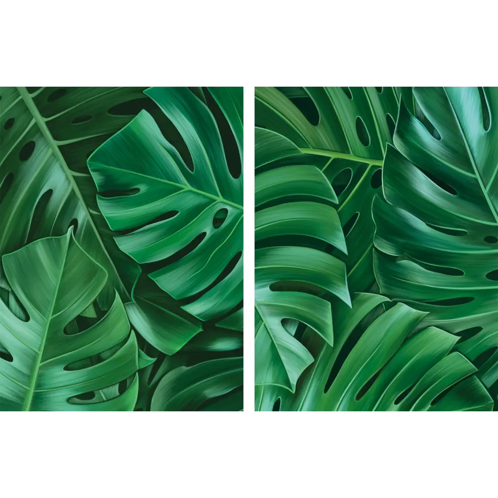 Картина модульная Монстера 45x60 см 2 шт POSTERMARKET STLM-2119514