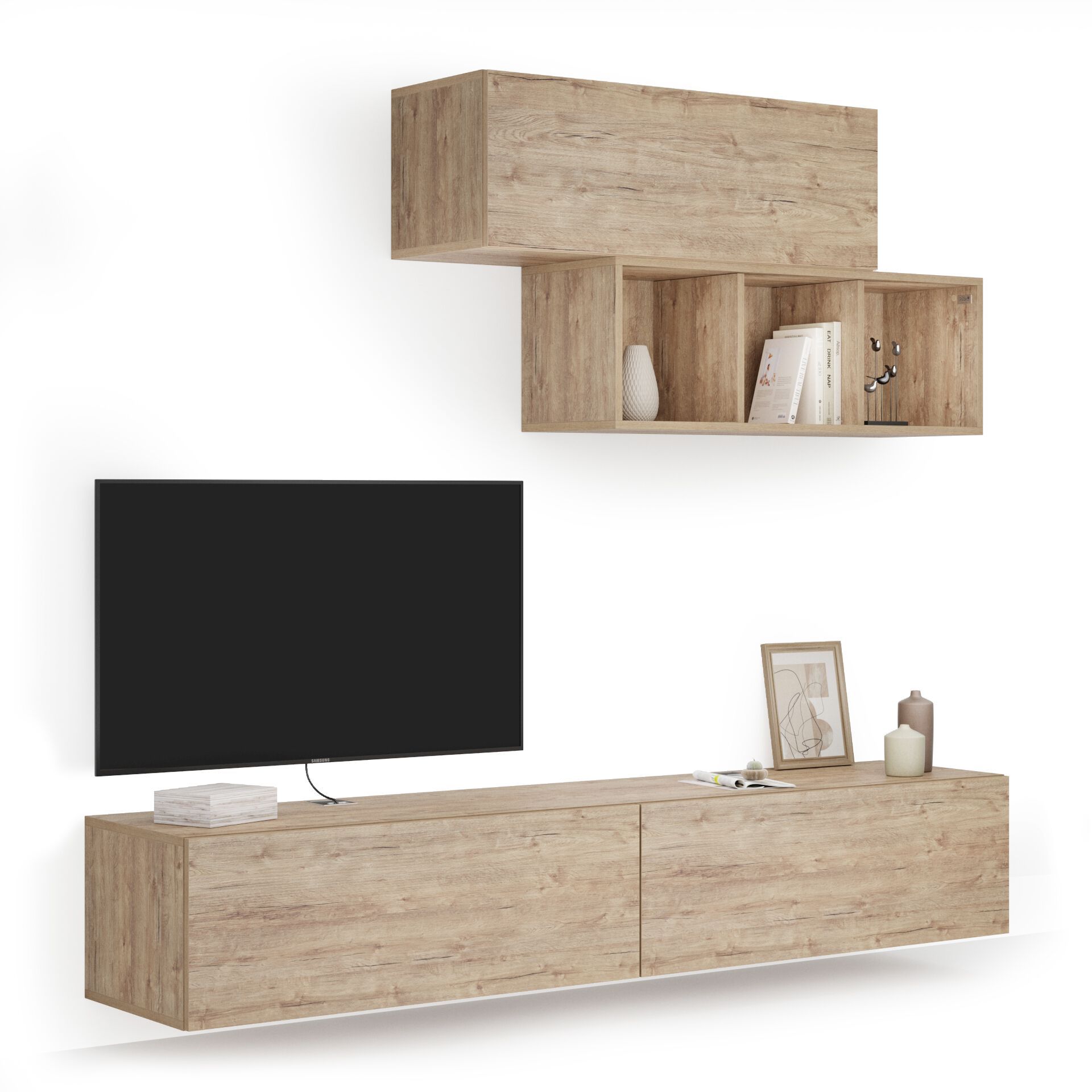 Модульная оборудованная стена установленная стеной в меламинированном Mobili Fiver Easy ARCH-00044646 - Вид №97