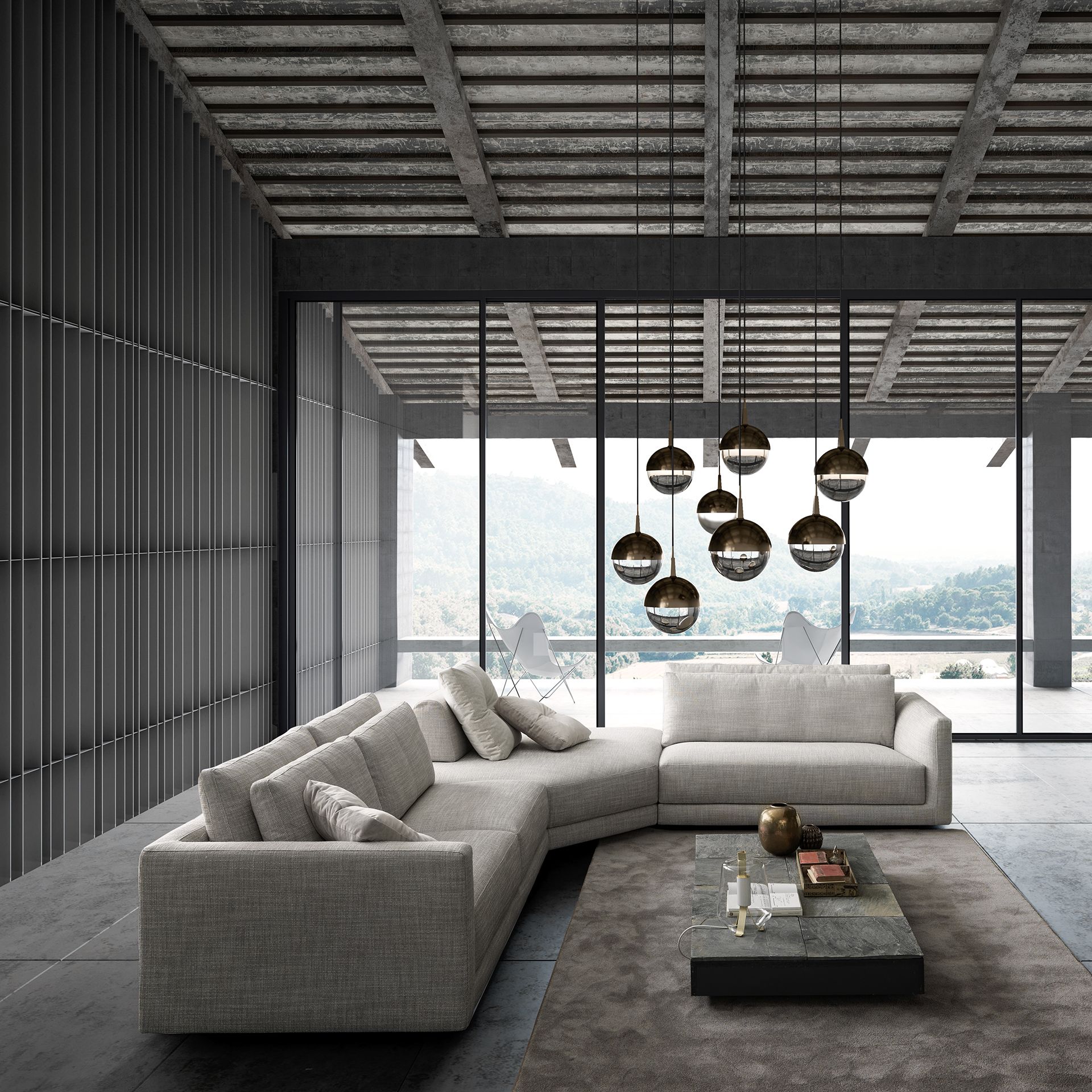 Секционный угловой диван из ткани VALENTINI Александр ARCH-00134967 - Вид №4