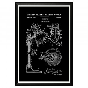 896521305_1818 Арт-постер «Патент на настольную лампу, 1924» Object Desire