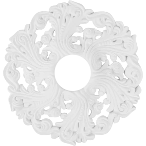 Розетка потолочная полиуретан Decomaster DR10 белая диаметр 50 см