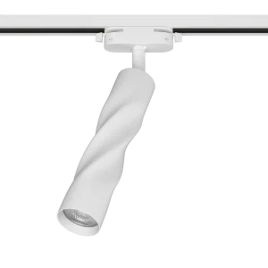 Трековый светильник спот поворотный Ritter Artline витой 200x55мм под лампу GU10 до 2.6м² металл цвет белый