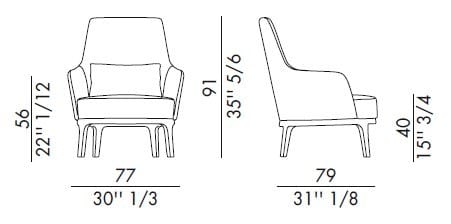Тканевое кресло с подлокотниками EFORMA Max ARCH-00096140 - Вид №5