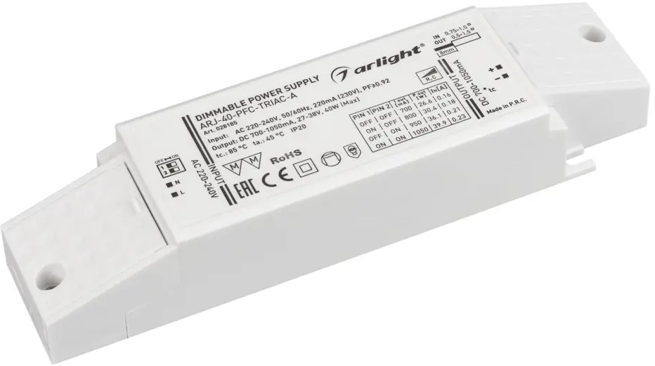 90237023 Блок питания Arlight 028185 38 В 40 Вт IP20 STLM-0143809