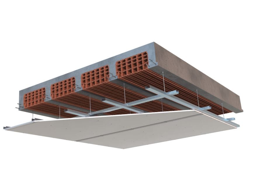 Низкий потолок с защитой от ударов от перекрытия Knauf Italia D112 ARCH-00114076 - Вид №1