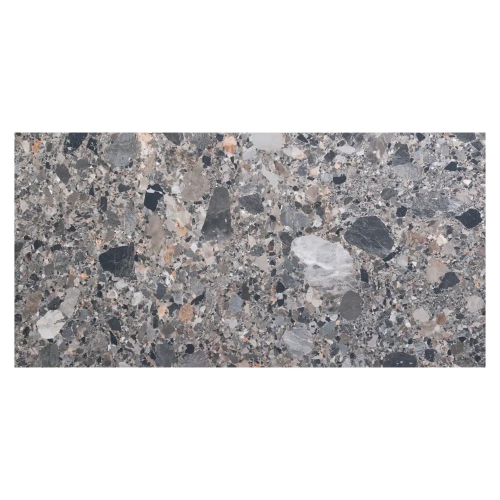 Глазурованный керамогранит Concor Ceppo Natural 60x120 см 1.44 м² полированный цвет тёмно-серый камень STLM-2046030 - Вид №1