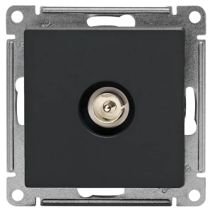 Розетка ТВ/спутник встраиваемая Systeme Electric AtlasDesign без заземления цвет базальт