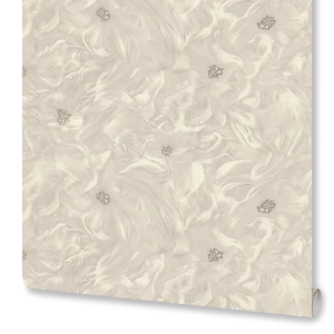 Флизелиновые обои Euro Decor Mia с цветочным узором, бежевые 1.06 м 89423752